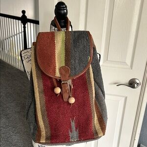 Raj Multicolor Striped Backpack